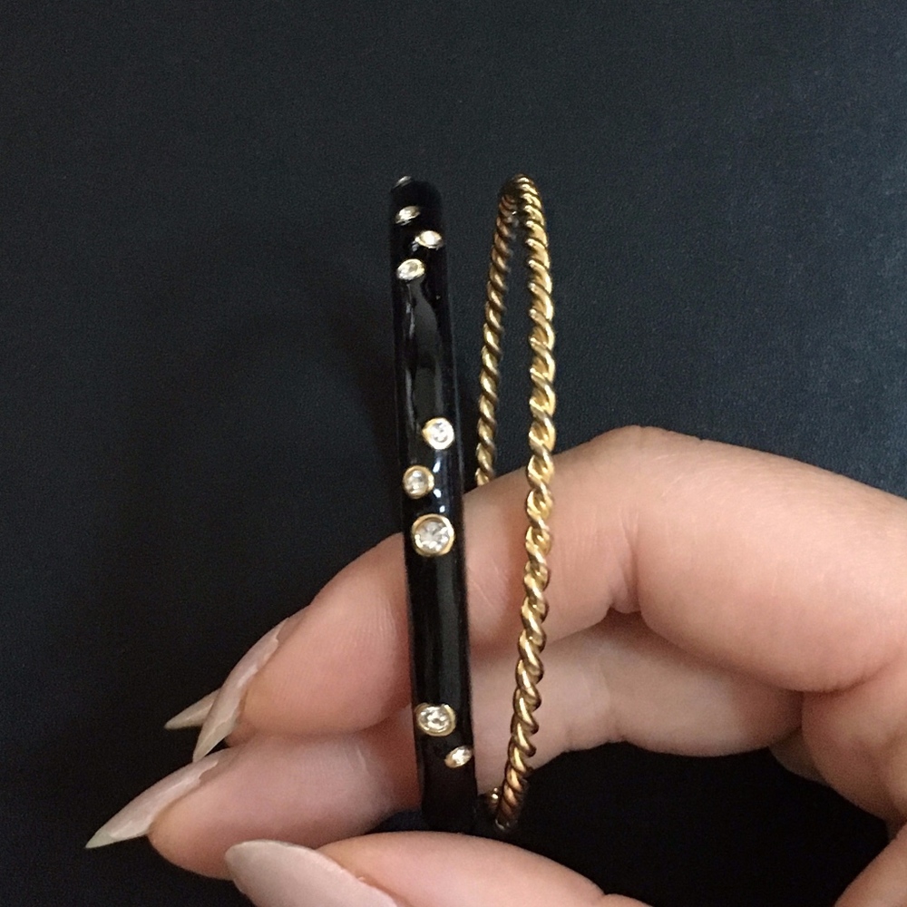 J.Crew Gold-Plated Bangles in PERFECT CONDITION